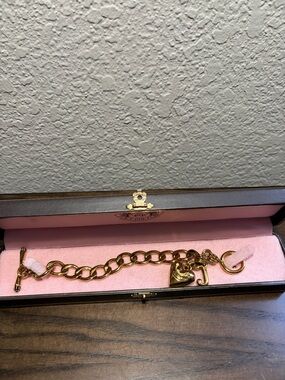 Juicy Couture Vintage gold-tone charm bracelet y2k